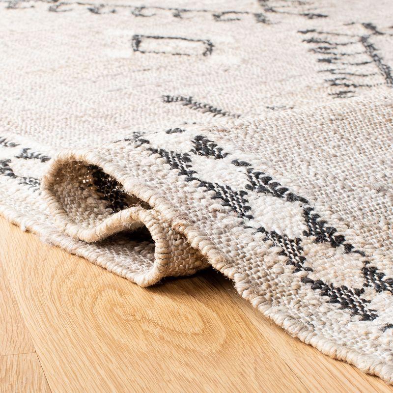 Kilim KLM762 Flat Weave Area Rug - Grey/Black - 7'x7' - Safavieh