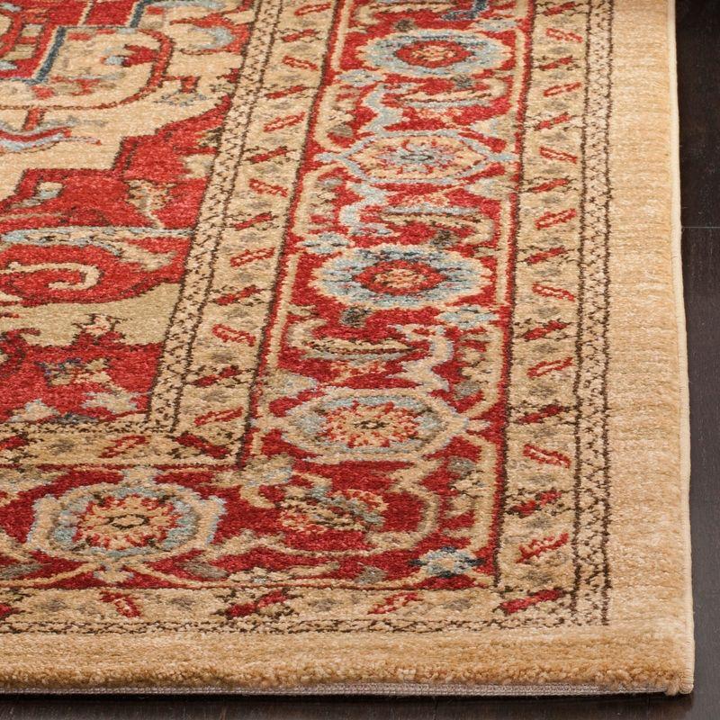 Mahal MAH698 Power Loomed Indoor Area Rug - Red/Natural - 6'7"x9'2" - Safavieh.