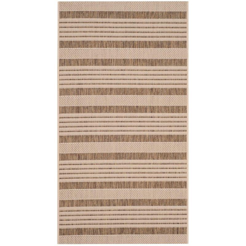 Courtyard CY6062 Power Loomed Indoor/Outdoor Accent Rug - Brown/Bone - 2'x3'7" - Safavieh.