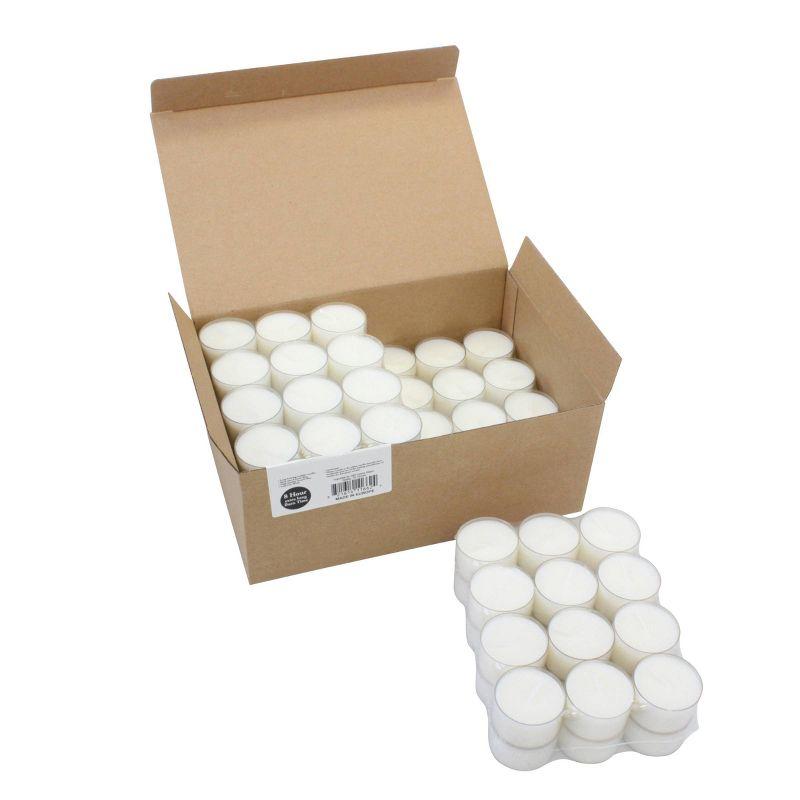 Sustainable Palm Wax White Tealight Candles, 96 Pack