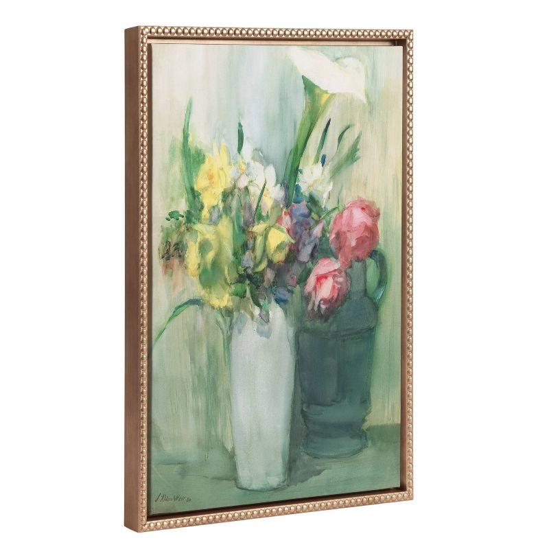 Gold Framed 18x24 Watercolor Floral Canvas Print