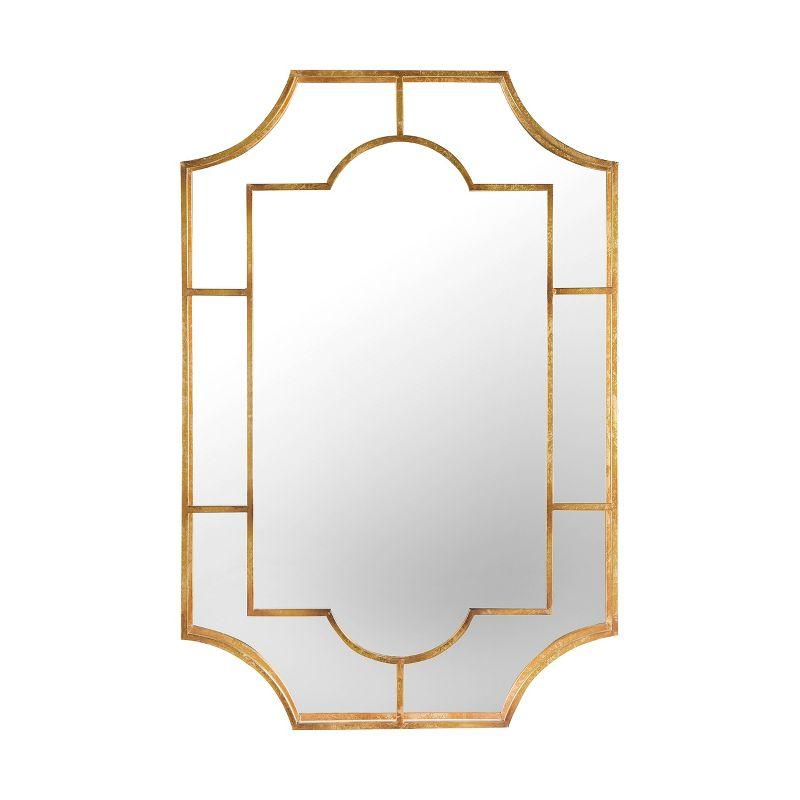 Storied Home Vintage Metal Framed Wall Mirror