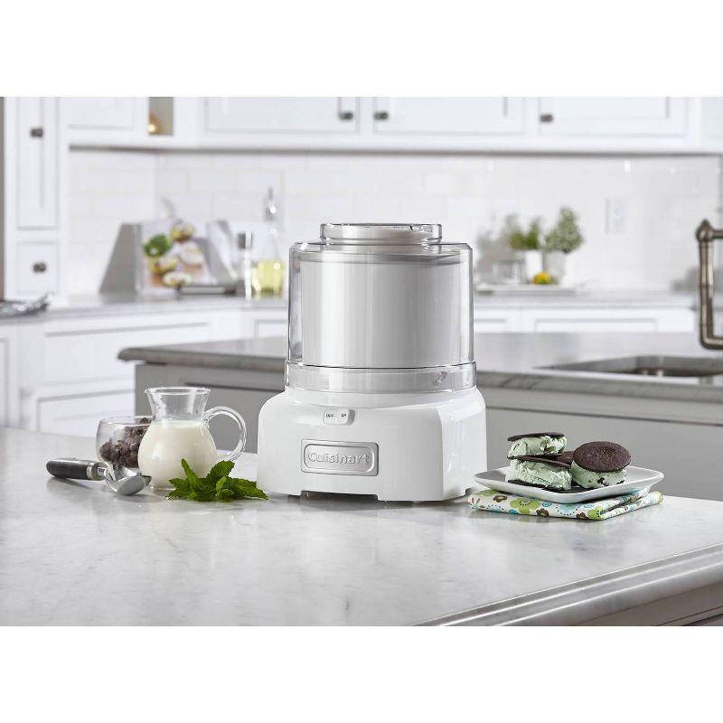 Cuisinart Automatic Frozen Yogurt and Ice Cream and Sorbet Maker - White - ICE-21P1: BPA-Free, 48oz Capacity, 20 Min Cycle