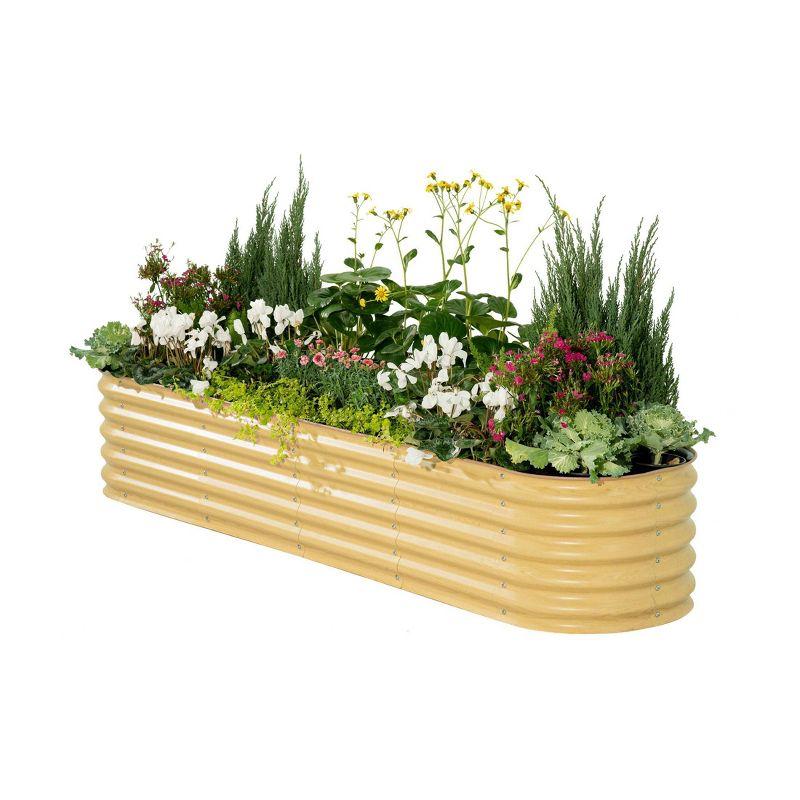 17" Tall 9 In 1 Modular Metal Outdoor Raised Garden Bed