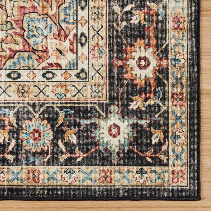 Gertmenian Crystal Print Tiefi Washable Digital Print Traditional Medallion Area Rug