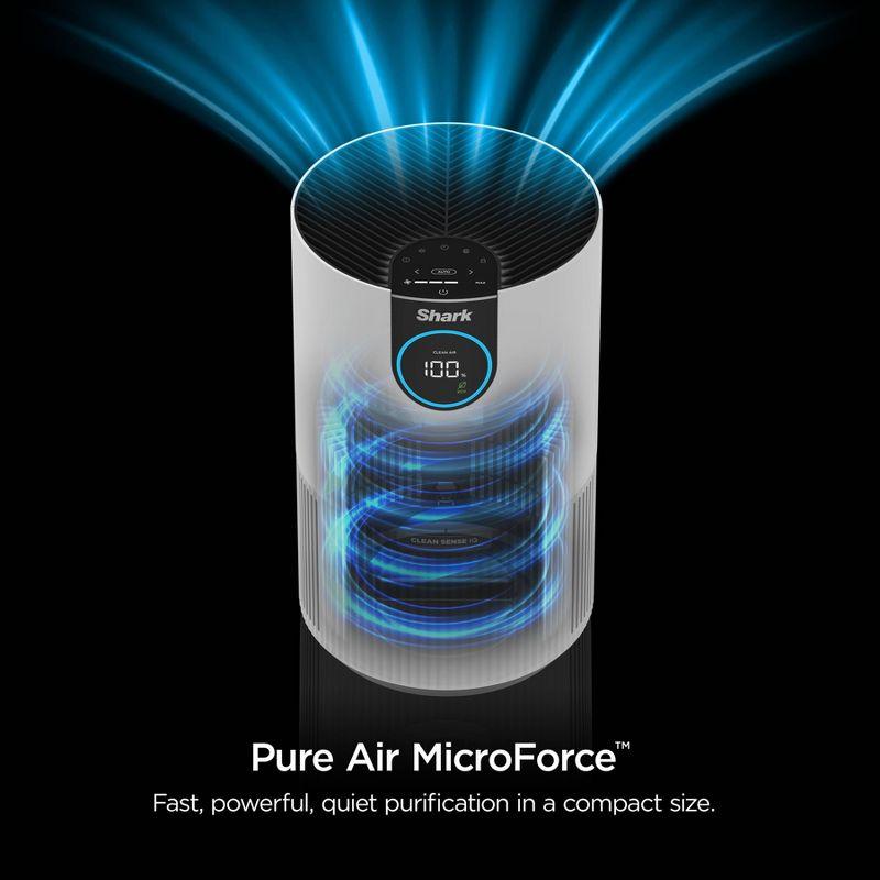 Shark Air Purifier with Nanoseal HEPA, Cleansense IQ, Odor Lock, Cleans up to 500 Sq. Ft, White, HP102: UL Listed, True HEPA, 2-Year Warranty