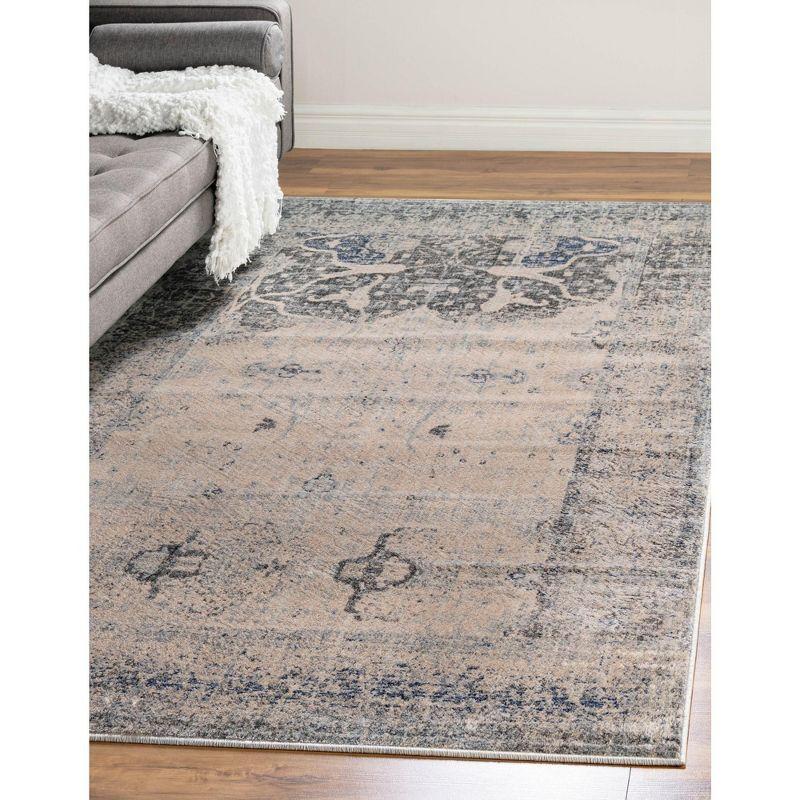 Unique Loom Asheville Collection Area Rug - Barrington (5' 1" x 8' Rectangle Gray/Beige)