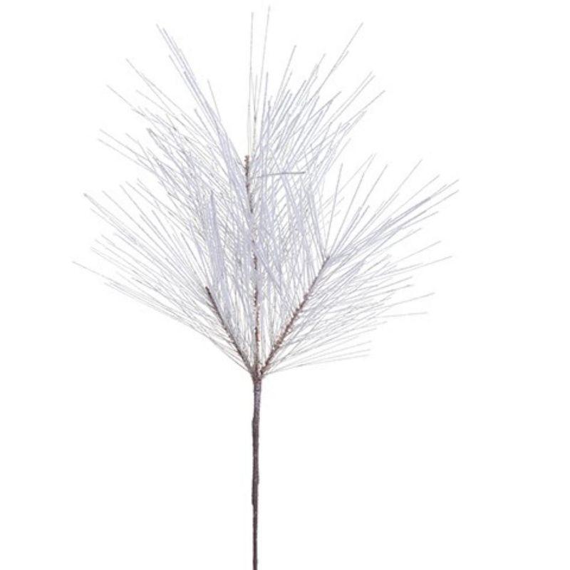 Allstate Floral Flocked Long Needle Pine Artificial Christmas Spray - 28" - Green and Snow White