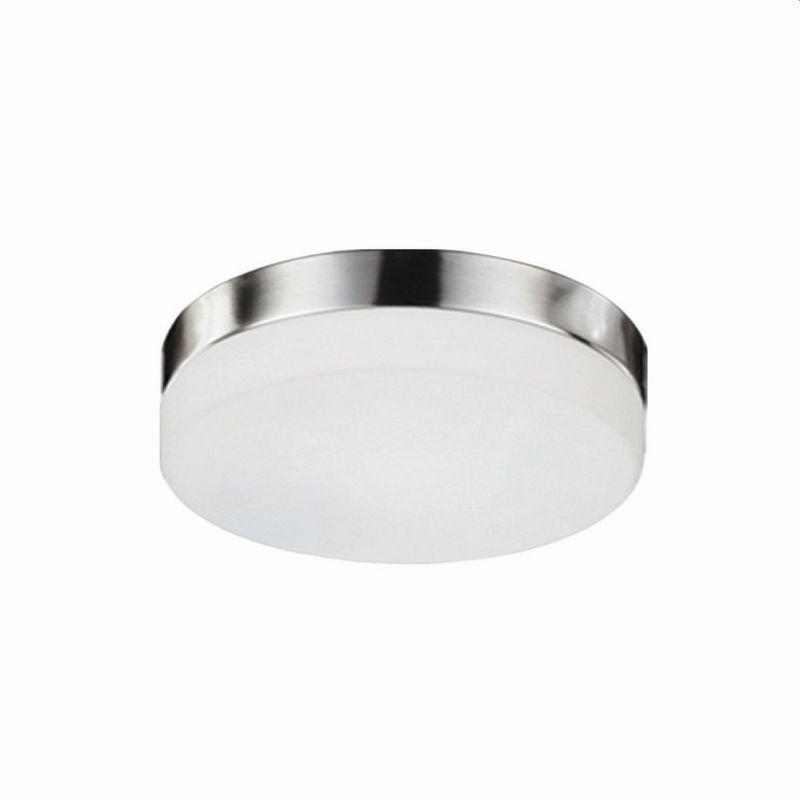 Lomita 19W LED Round Flush Mount in Brushed Nickel with Opal Glass