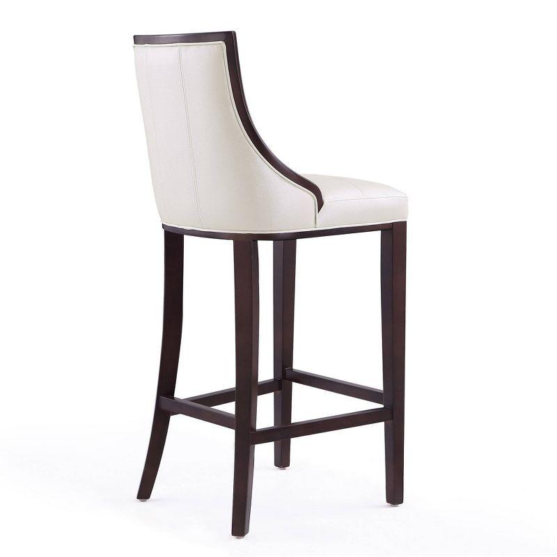 Fifth Avenue Upholstered Beech Wood Faux Leather Barstool - Manhattan Comfort