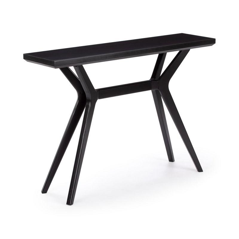 Verso 46 Inch Black Solid Wood Modern Console Table