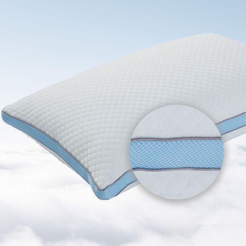 Luxury Queen Size Pillow - Adjustable Loft Memory Foam - Soft Down Alternative - Cooling Hotel Pillows for Back, Stomach or Side Sleepers