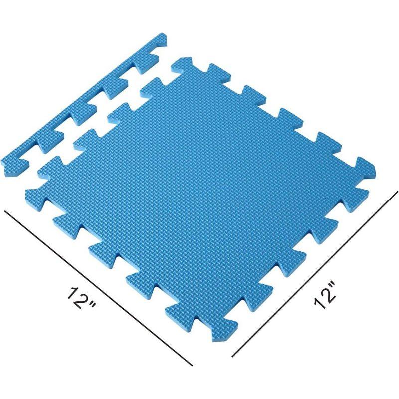 Easy Playhouse: Soft Foam Floor Puzzle Tiles – 12 Mats + 14 Borders for Kids & Adults Rooms