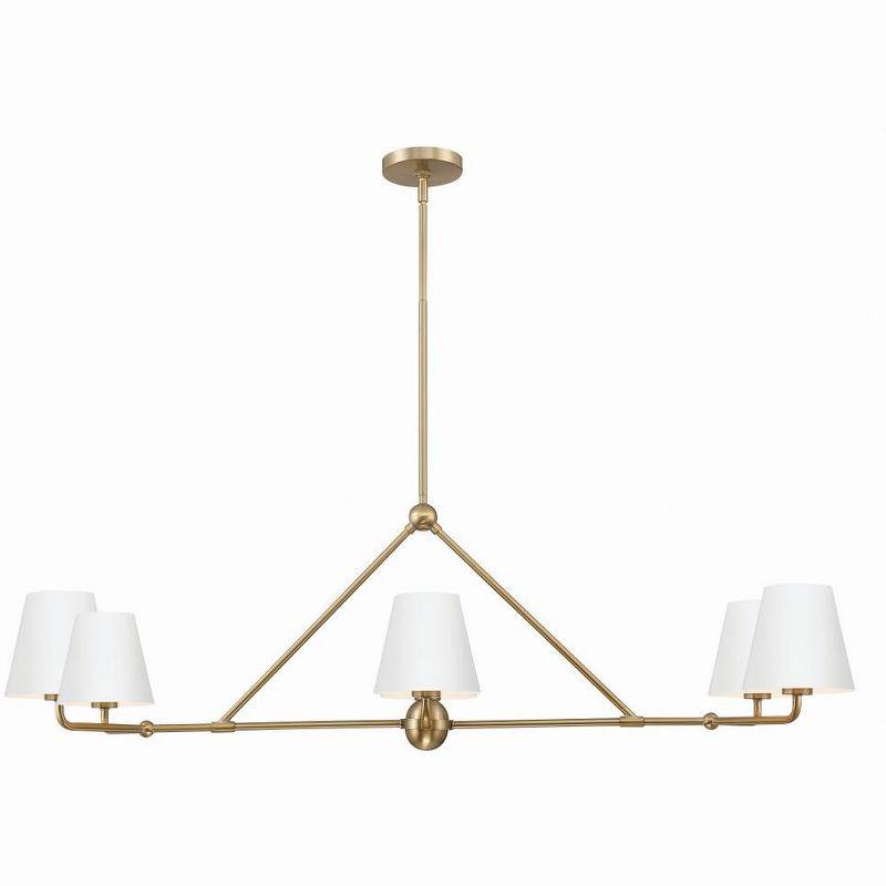 Crystorama Lighting Xavier 6 - Light Chandelier in  Vibrant Gold/White