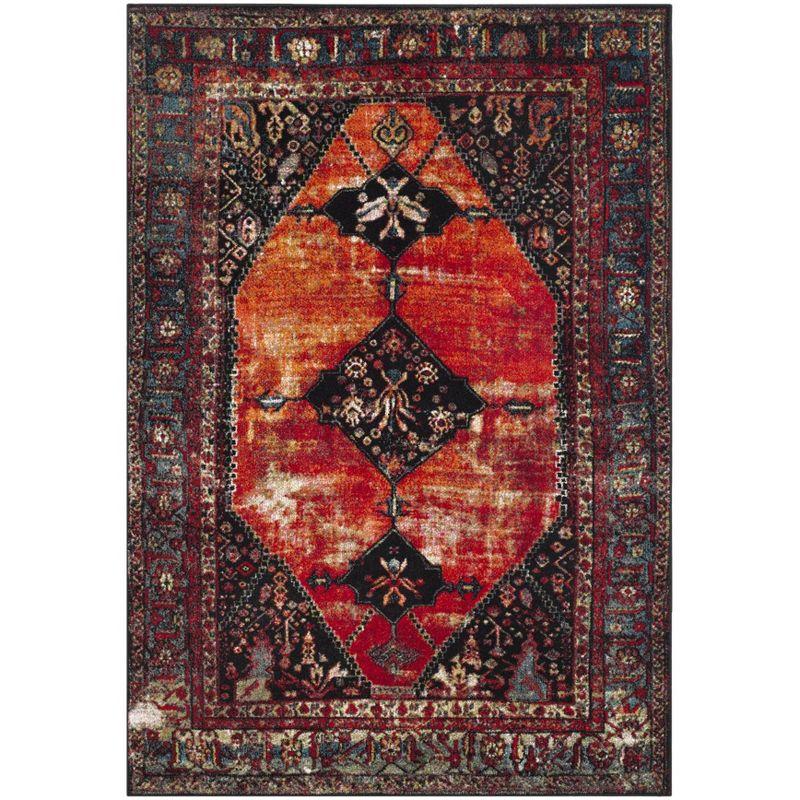 Vintage Hamadan VTH217 Power Loomed Indoor Area Rug - Orange/Multi - 5'3"x7'6" - Safavieh