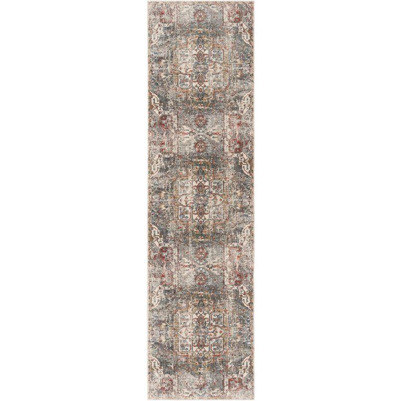 Vintage Persian VTP475 Power Loomed Indoor Runner Rug - Charcoal/Olive - 2'2"x12' - Safavieh