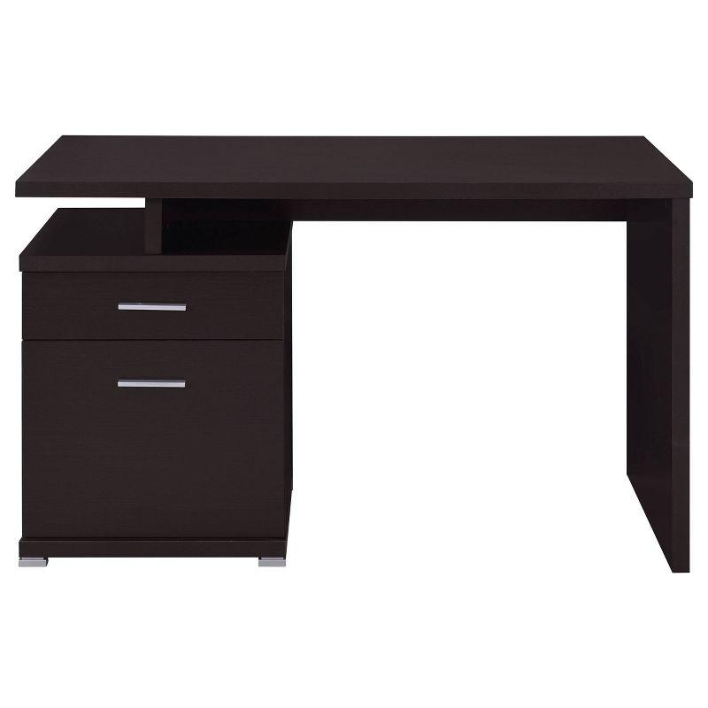 Irving 2 Drawer Office Desk with Reversible Cabinet - Coaster