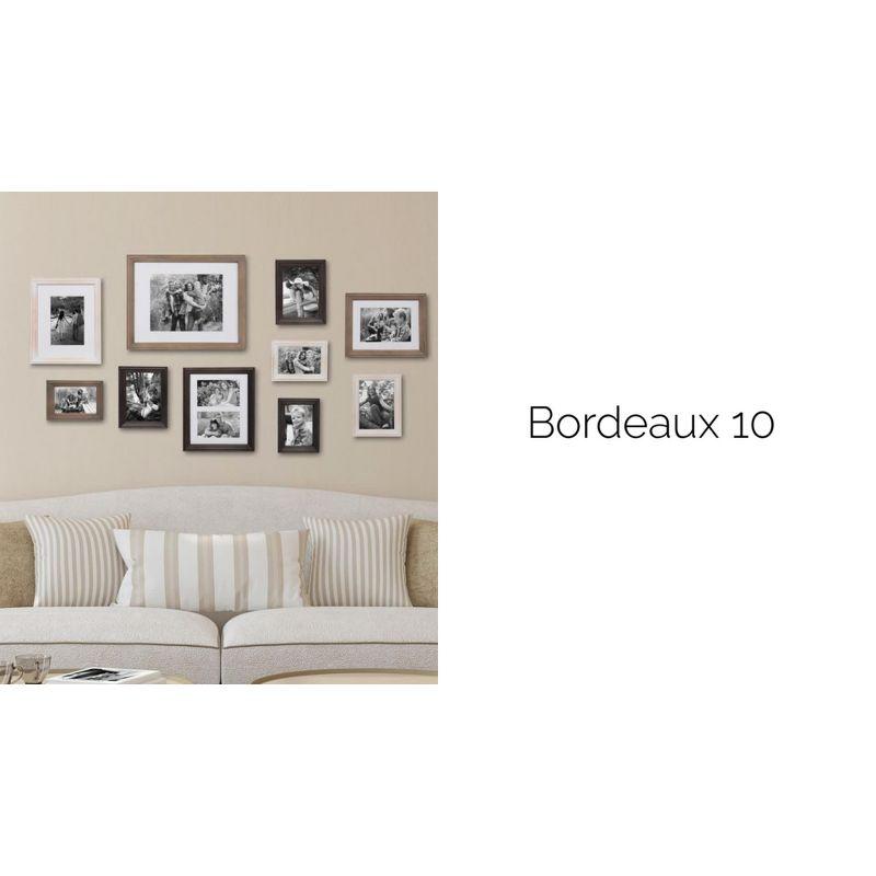 10pc Bordeaux Frame Box Set Natural Rustic/Charcoal Gray - Kate & Laurel All Things Decor: Wall Display, Multi-Size, Wood