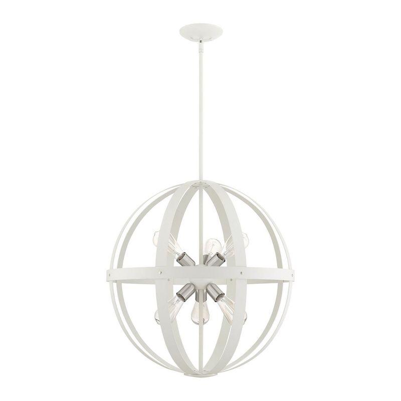 Livex Lighting Stoneridge 6 - Light Pendant in  Textured White