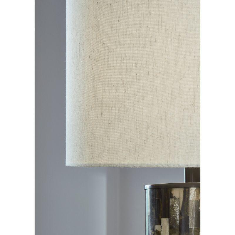 Signature Design by Ashley Contemporary Ellford Table Lamp  Black/Brown/Cream