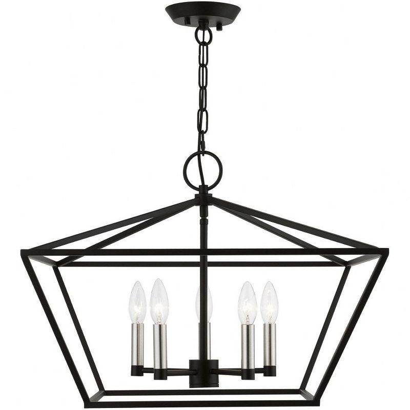 Livex Lighting Devone 5 - Light Chandelier in  Black/Brushed Nickel