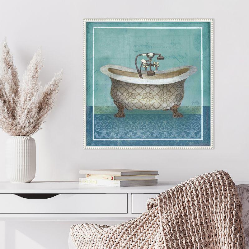 Amanti Art Regal Blue Tub II by Elizabeth Medley Framed Canvas Wall Art