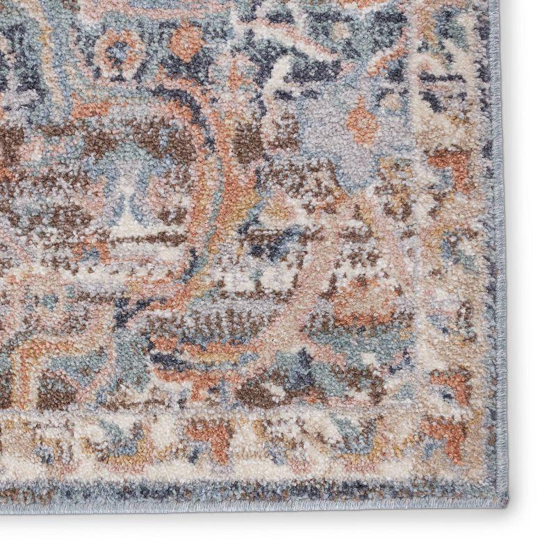 Handmade Corentin Oriental Synthetic Area Rug in Sky Blue