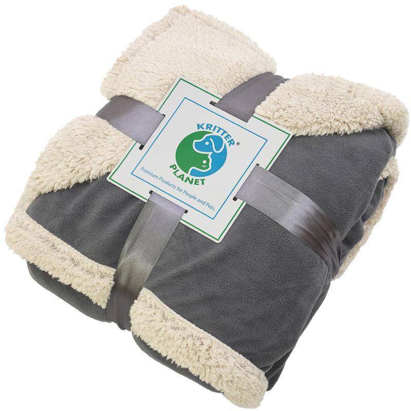 Kritter Planet Waterproof Dog Blanket, 30"x50", Gray