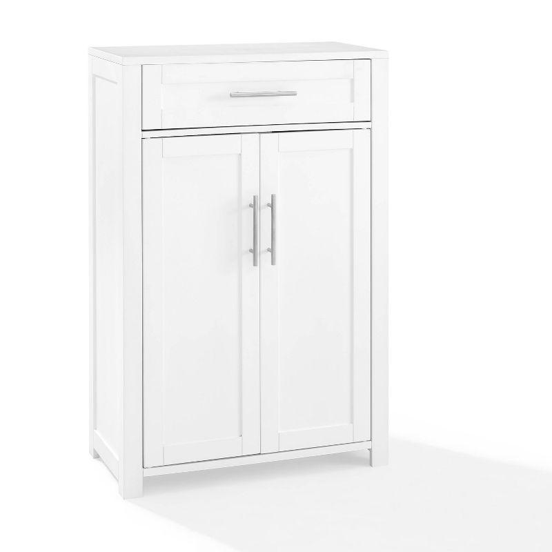 White Shaker-Style Living Room Cabinet with Adjustable Shelving