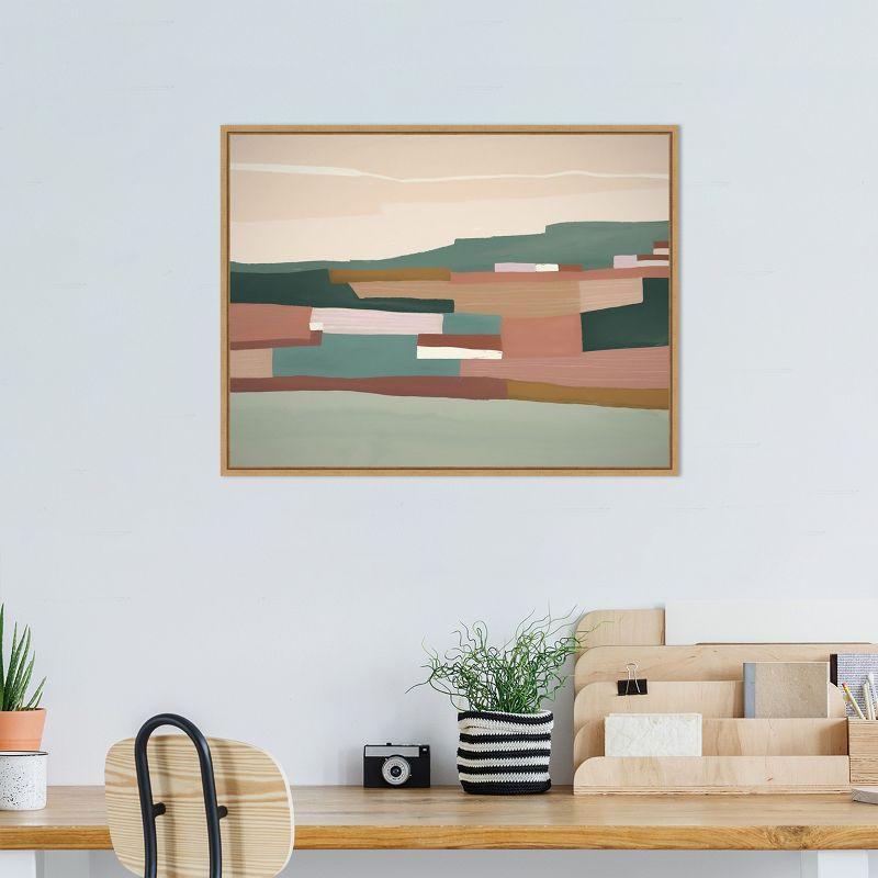 Sage Green and Terracotta Abstract Canvas Wall Art, 18 x 24 inches