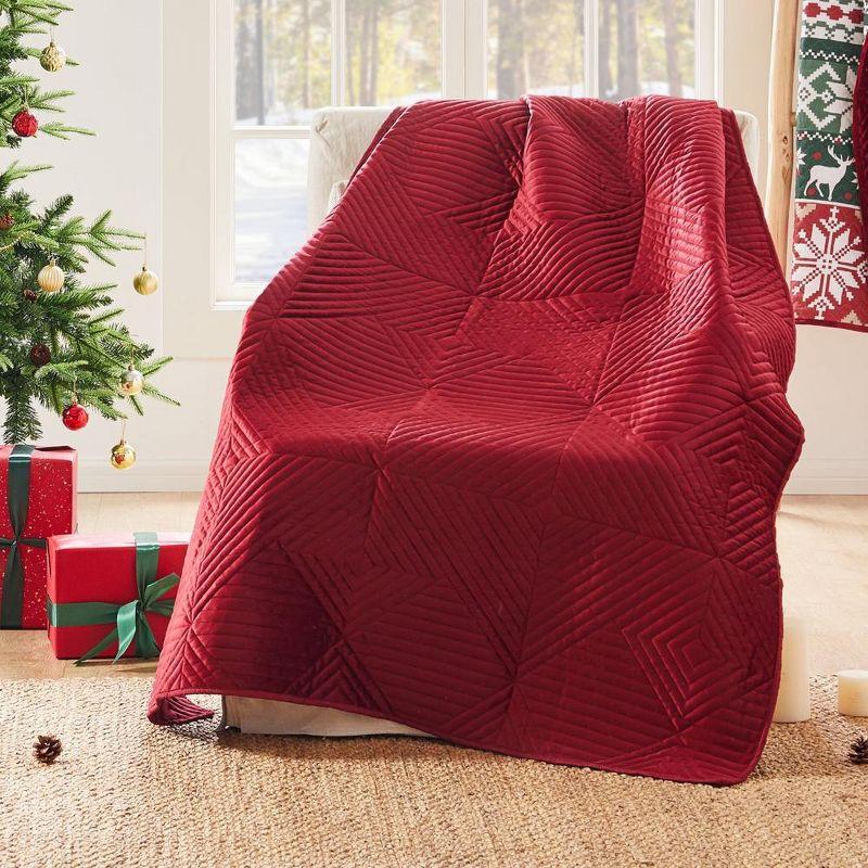 Riviera Velvet Quilted Throw