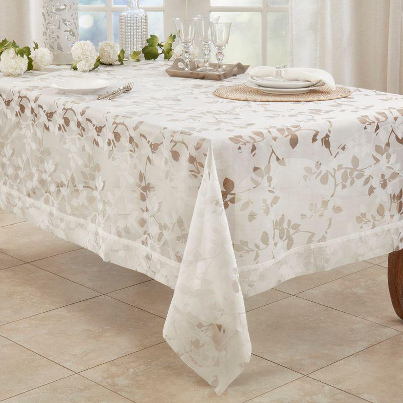 Saro Lifestyle Sheer Elegance Vine Design Tablecloth