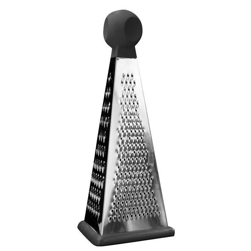 Essentials Stainless Steel 3-Sided Grater with Rubber Base