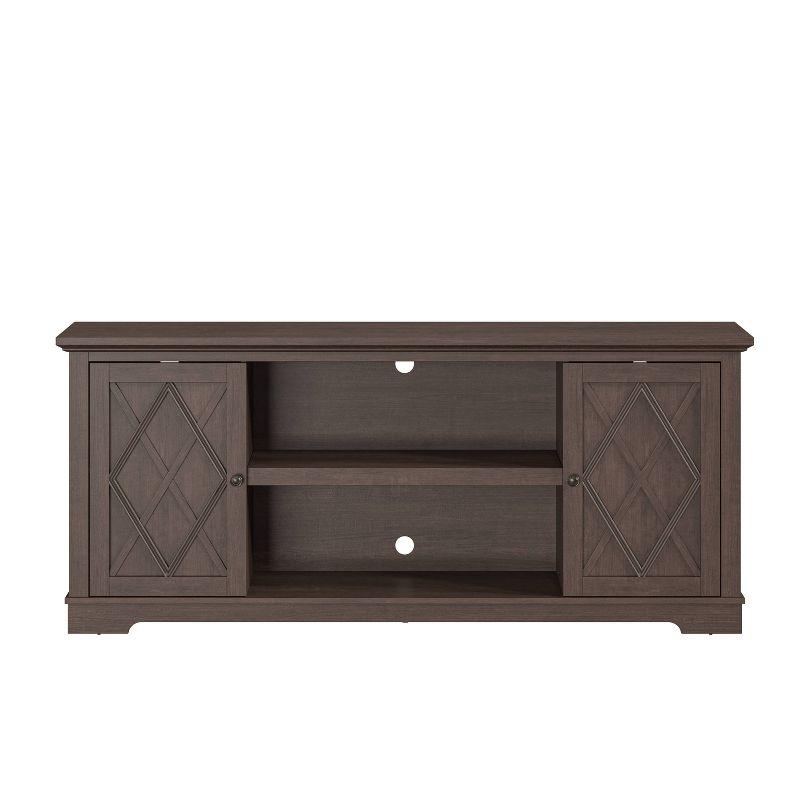 70" Farmhouse Style TV Stand for TVs up to 78" Brown - Festivo: Sturdy MDF, Cable Management