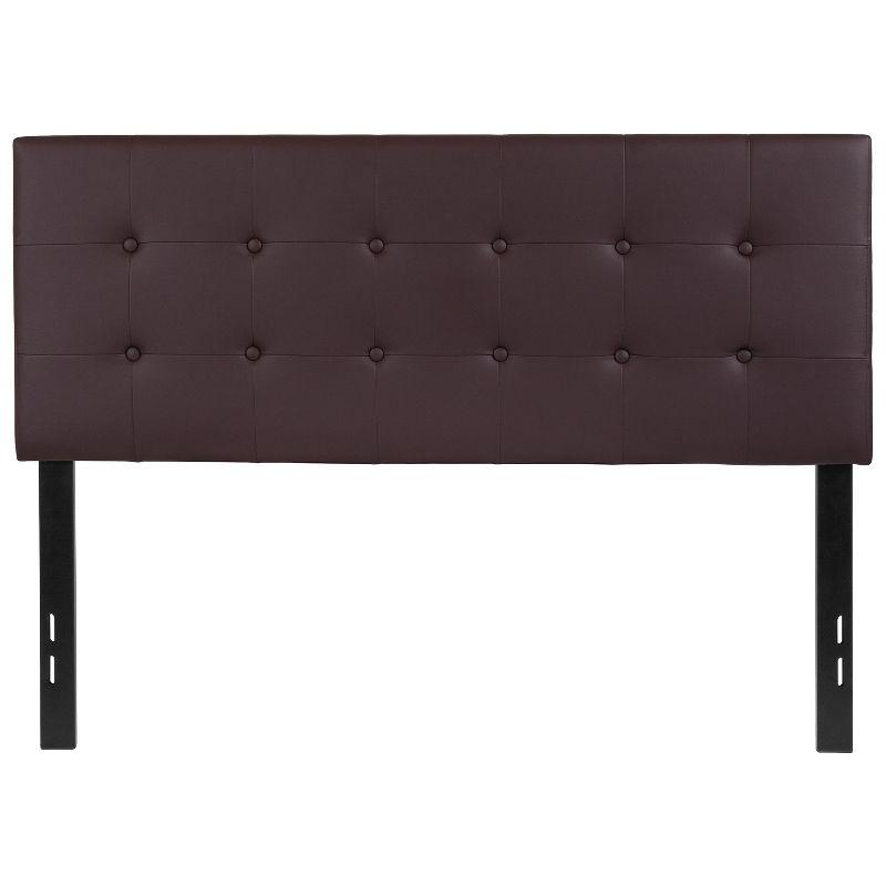 Flash Furniture Lennox Tufted Upholstered Full Size Headboard in Brown Vinyl