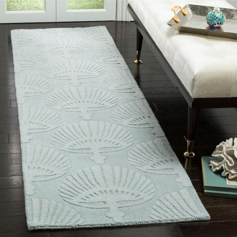 Gray Hand-Tufted Wool Runner Rug, 2'-3" x 8'