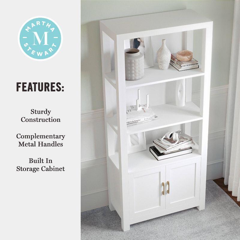 Martha Stewart Teague Martha Stewart 68" Shaker Bookcase with Storage Cabinet