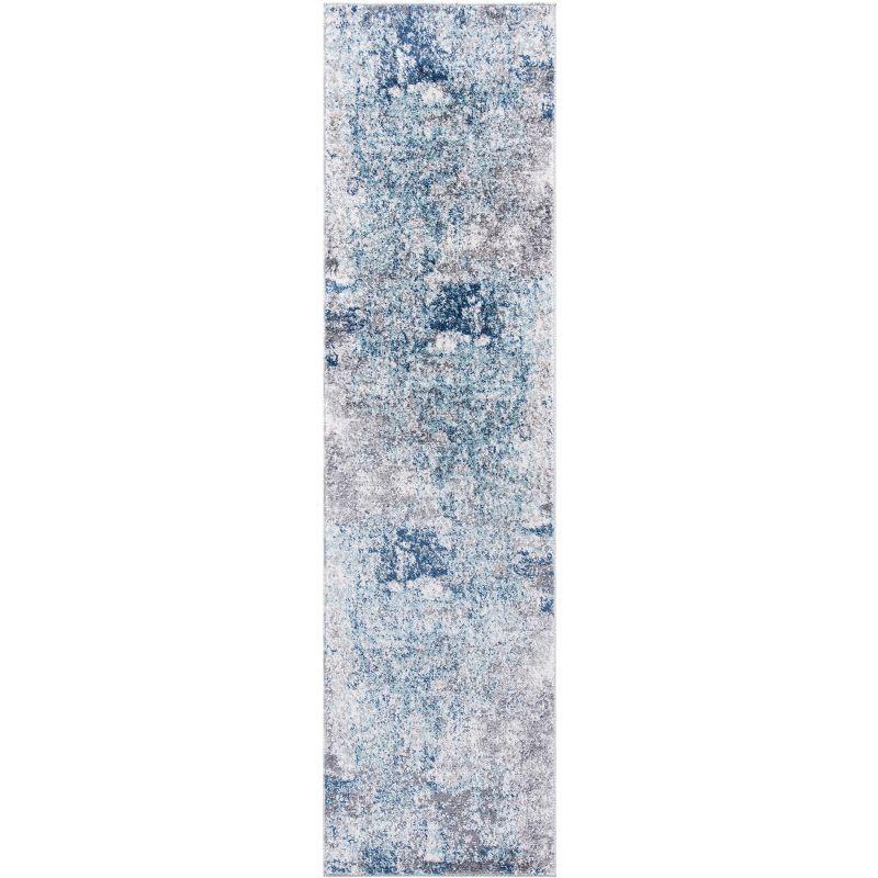 Aston ASN705 Power Loomed Indoor Runner Rug - Light Blue/Grey - 2'x8' - Safavieh