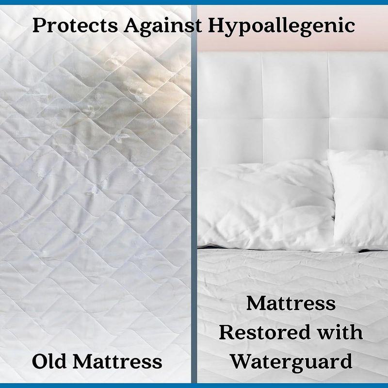 Waterguard Waterproof Quilted Mattress Pad Protector – White