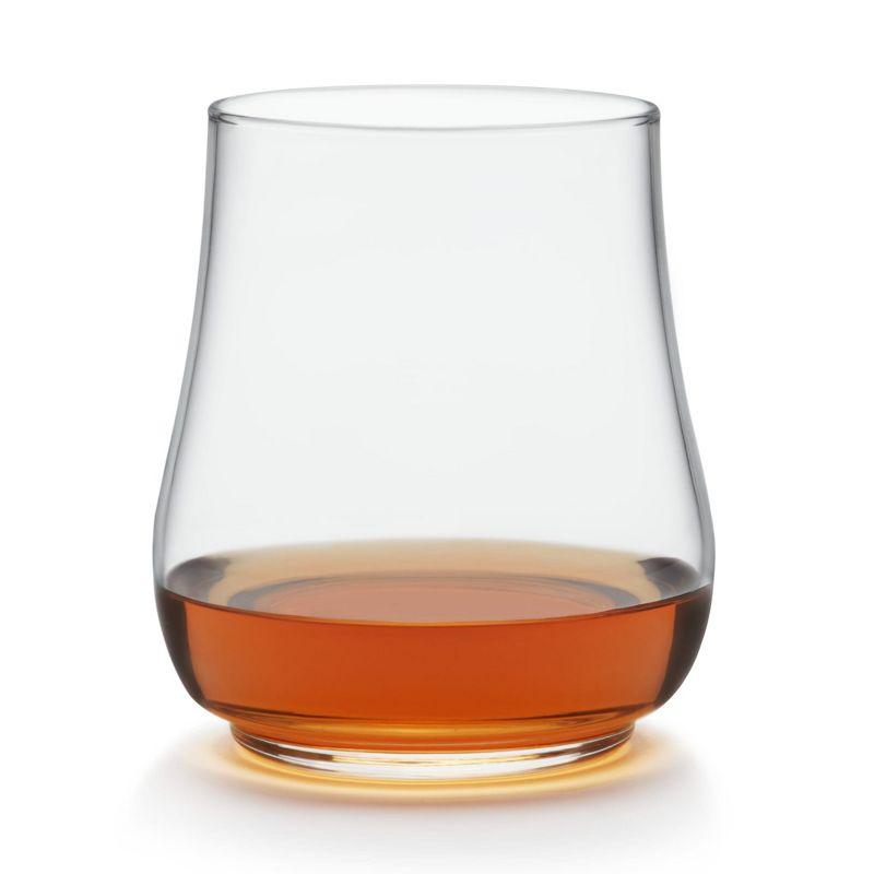 Libbey Clear Stackable Tulip Stemless Glasses, Set of 6