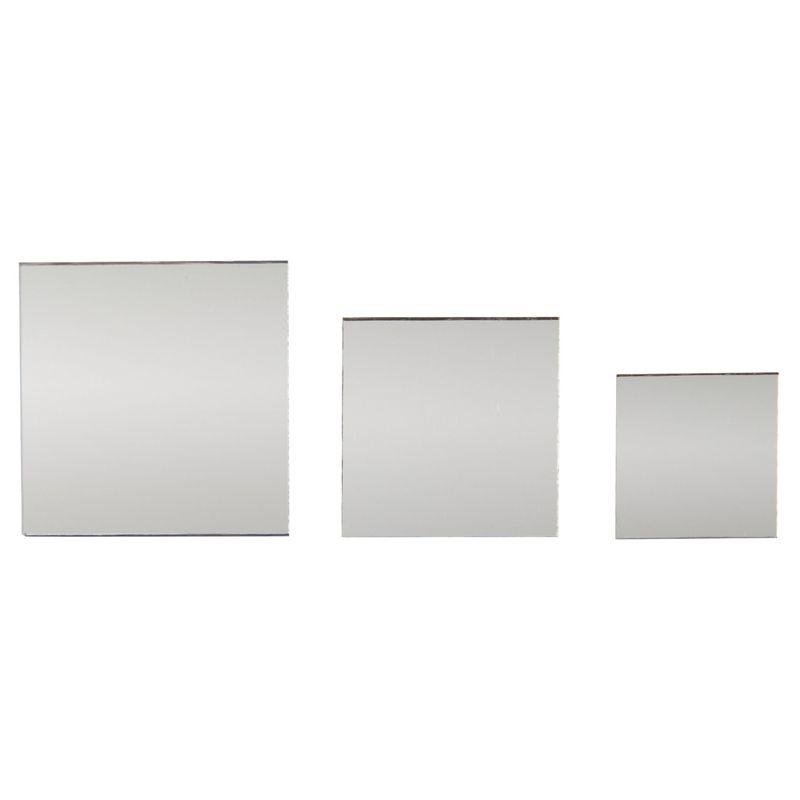 Juvale 150 Pieces Square Mirror Tiles for Centerpieces, Small Glass Mirrors for Crafts, DIY Decorations, 3 Sizes