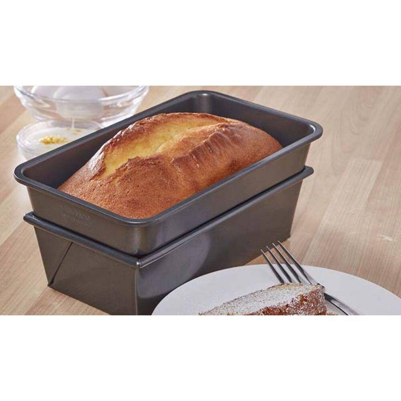 Chicago Metallic 5.9" Gluten Free Bread Loaf Pan: Nonstick Aluminized Steel, Dishwasher-Safe, Rectangle, 10.2" Depth