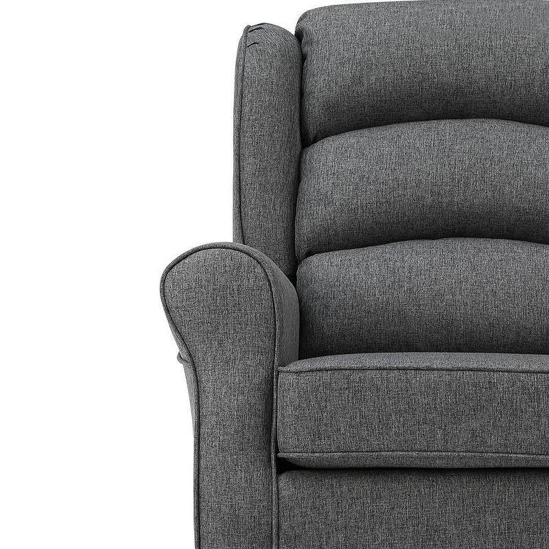 40" Fabien Active Sitting Chair Gray Fabric - Acme Furniture: Linen Upholstery, Metal Frame, Rocking Mechanism