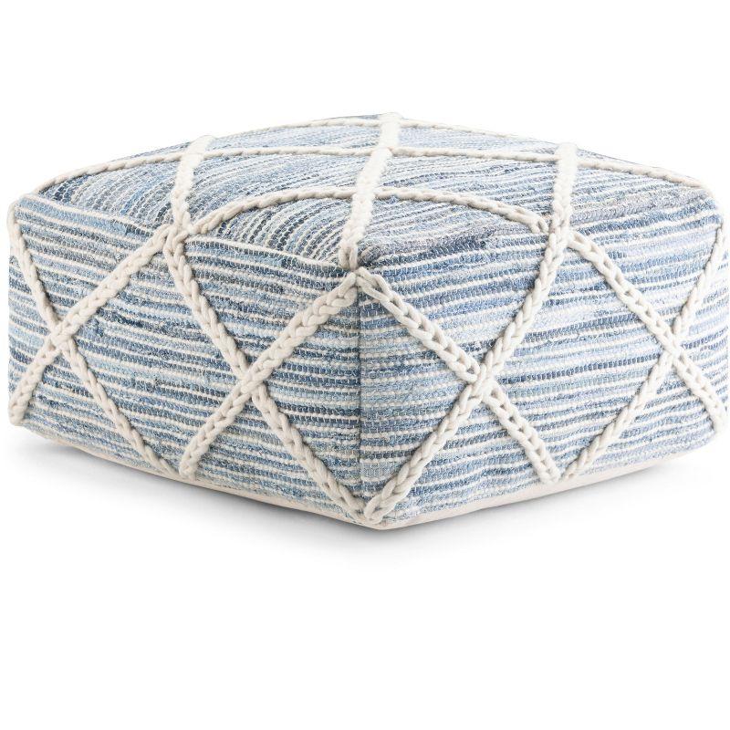 Simpli Home Cowan Upholstered Pouf