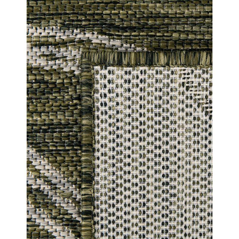Unique Loom 5' 1 x 8' 0 Rectangle Indoor/Outdoor Botanical Green Area Rug