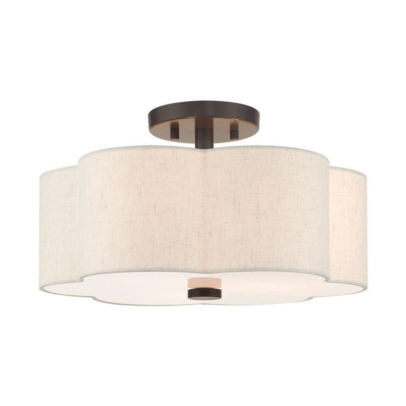 Livex Lighting Solstice 3 - Light Semi-Flush Mount in  English Bronze