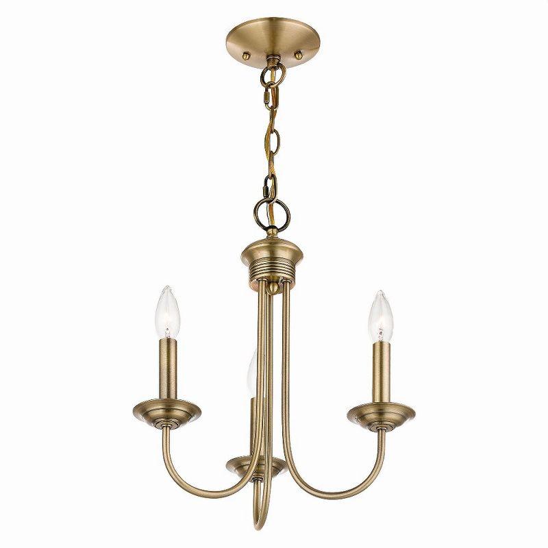 Livex Lighting Estate 3 - Light Chandelier in  Antique Brass