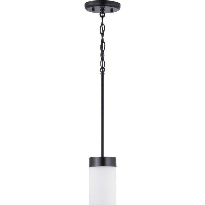 Progress Lighting Elevate 1-Light Mini Pendant, Glass, Polished Chrome, Etched White Shade, Design Series Collection