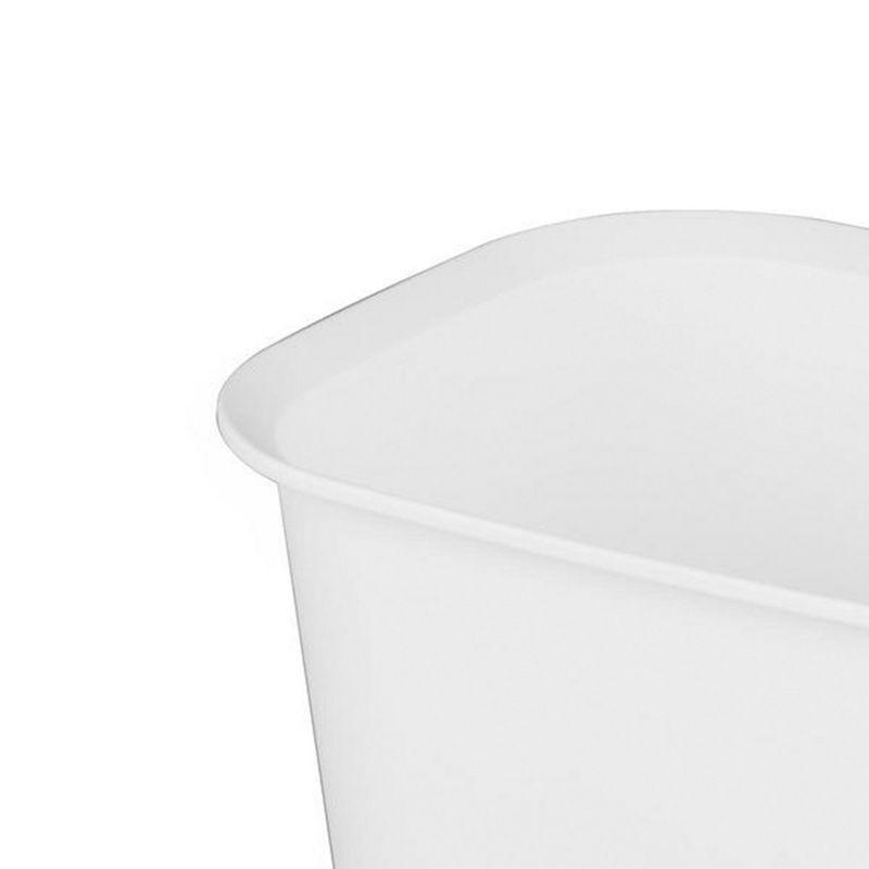 Sterilite 3 Gallon Rectangular Wastebasket with Sloped Rim and Textured Surface for Laundry Area, Bedroom, Office, Kitchen, and Home Use