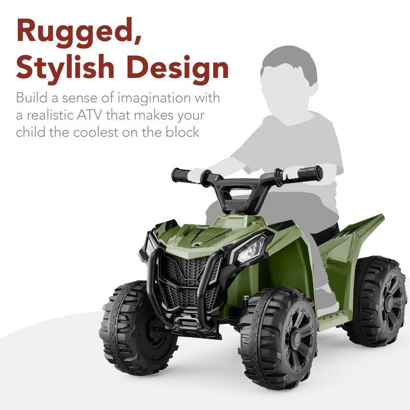 Best Choice Products 6V Kids Ride-On 4-Wheeler Quad ATV Car w/ 1.8mph Max Speed, Treaded Tires - Army Green